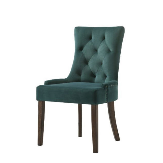 CasaFoyer Farren Dining Group: Elegant Trestle Base Table with Espresso Finish and Vibrant Color Dining Chairs for Personalized Dining Experience