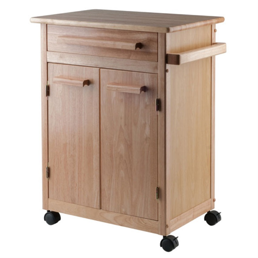 CasaFoyer Wood Hackett Kitchen Cart Storage - Versatile, Space-Saving, and Easy Assembly - Solid Beech Wood - 26.9" W x 18.2" D x 34.3" H