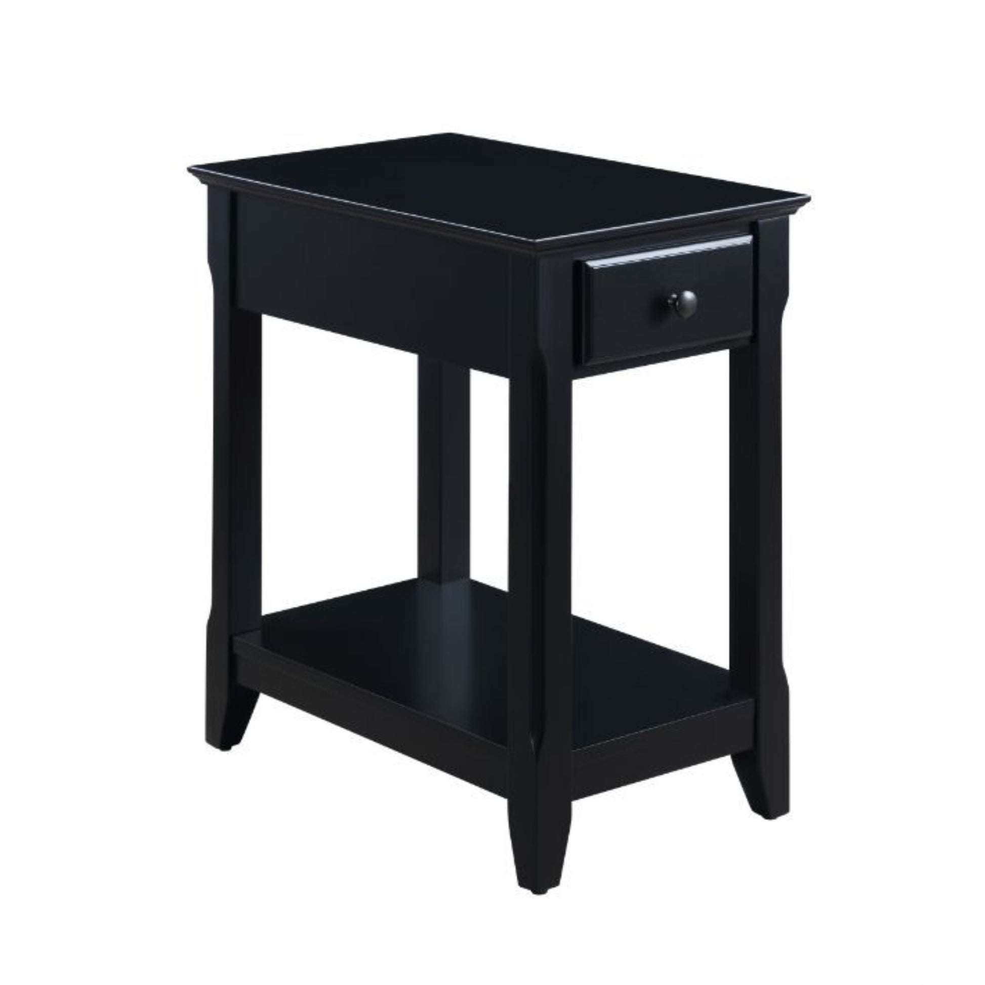 CasaFoyer "Bertie Accent Table - Classic and Timeless Design, Elegant Silhouette, Storage Drawer, Bottom Shelf - Perfect Addition to Any Living Room"