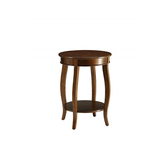 CasaFoyer Alberta Side Table - Round Top, Stylish Legs - Available in 4 Colors - Antique White, Walnut, Red, Teal - Perfect Accent Piece for Any Room