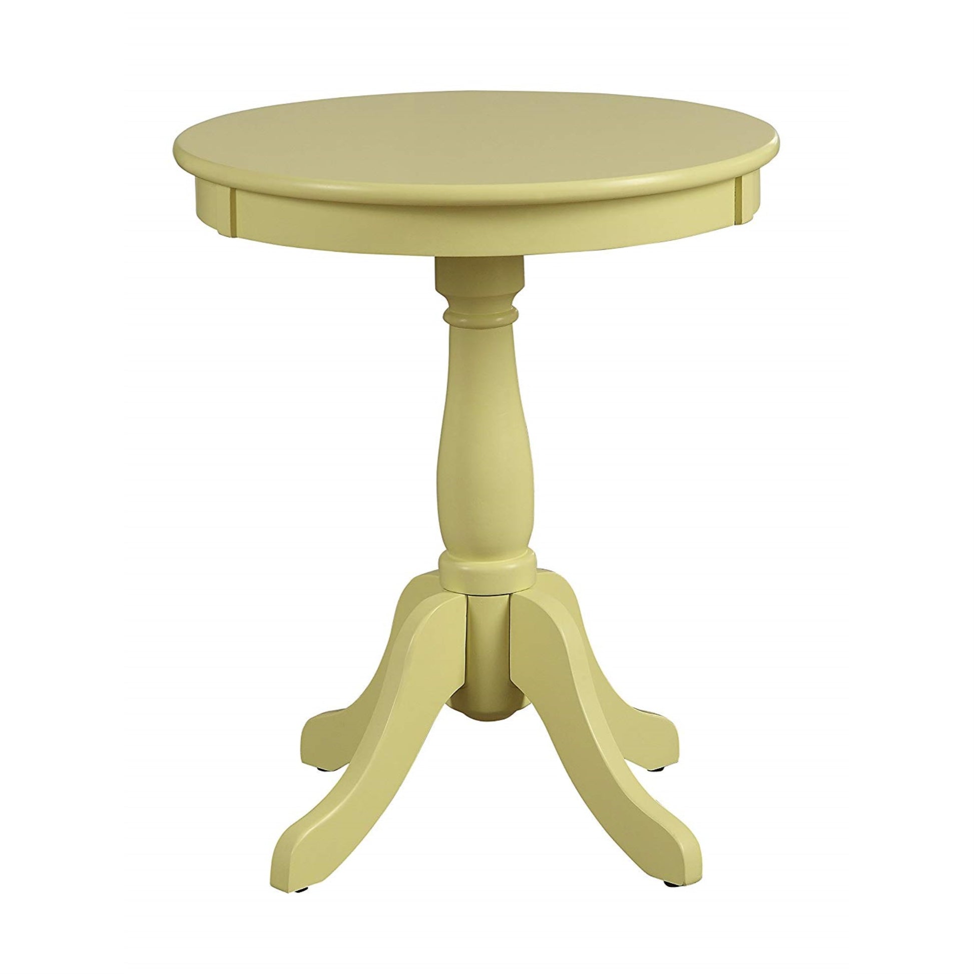 CasaFoyer Alger Shabby Chic Side Table - White, Light Yellow, Black, Light Green - Elegant Traditional Design - Versatile Complement to Any Home Dcor
