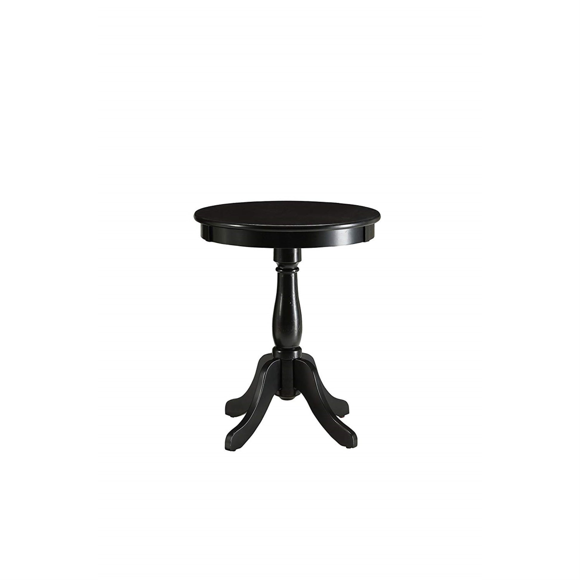 CasaFoyer Alger Shabby Chic Side Table - Round Top, Elegant Design, 4 Colors (White, Light Yellow, Black, Light Green) - Versatile & Stylish Home Addition