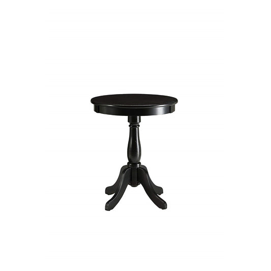 CasaFoyer Alger Shabby Chic Side Table - Round Top, Elegant Design, 4 Colors (White, Light Yellow, Black, Light Green) - Versatile & Stylish Home Addition