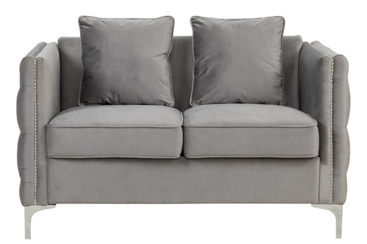 CasaFoyer Bayberry Collection Premium Wood Loveseat with Button Tufting & Nail-Head Trim - Elegant & Comfortable Living Room Furniture
