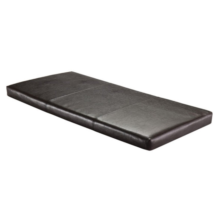 CasaFoyer Wood Paige Seat Cushion - Comfortable and Stylish PU Faux Leather Bench Cushion for Home, Office, or Seating Area - Espresso Color - Easy to Clean - Dimensions: 34.02" W x 15.98" D x 2.17" H - Weight: 2.16 lbs.