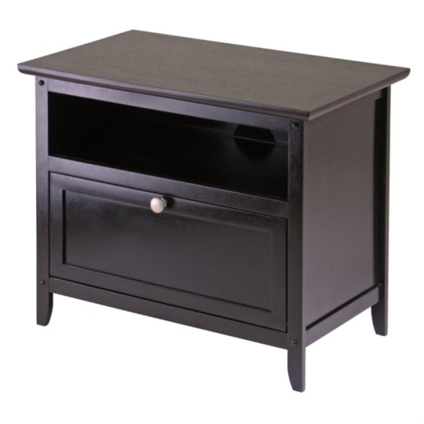 CasaFoyer Wood Zara TV Media Stand - Sleek & Stylish, Accommodates up to 32" Flat-Panel TV, Ample Storage Space, Wire-Access Grommet, Espresso Finish