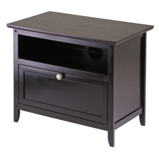 CasaFoyer Wood Zara TV Media Stand - Sleek & Stylish, Accommodates up to 32" Flat-Panel TV, Ample Storage Space, Wire-Access Grommet, Espresso Finish