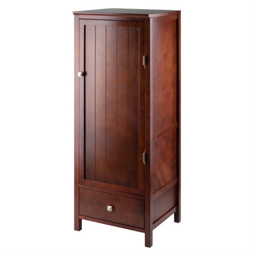 CasaFoyer Wood Brooke Jelly Cupboard - French Country Charm, Ample Storage, Durable Walnut Finish - Perfect for Kitchen or Living Room Storage