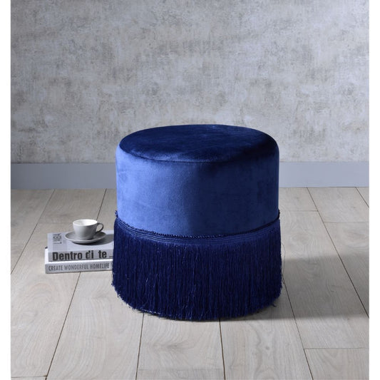 CasaFoyer Clivia Ottoman - Contemporary & Glamorous, Cylindrical Shape for Small Spaces, Multi-functional Footstool, Extra Seating, Side Table, Modern Home Decor