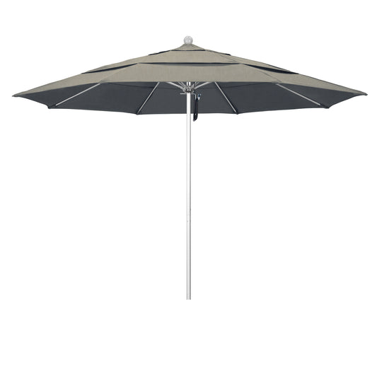 CasaFoyer 11' Commercial Grade Patio Umbrella with Sturdy Aluminum Frame, Fiberglass Ribs, and Pulley Lift System - 3-Year Warranty