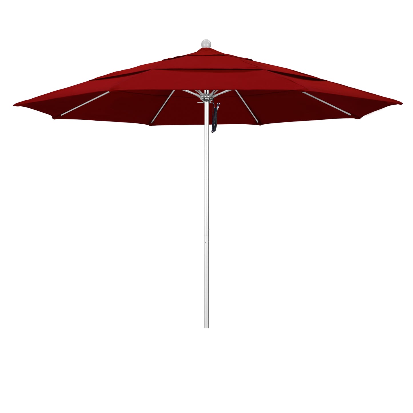 CasaFoyer 11' Commercial Grade Patio Umbrella with Aluminum Frame, Fiberglass Ribs, and Pulley Lift System - 3-Year Warranty - Ideal for Residential and Commercial Use