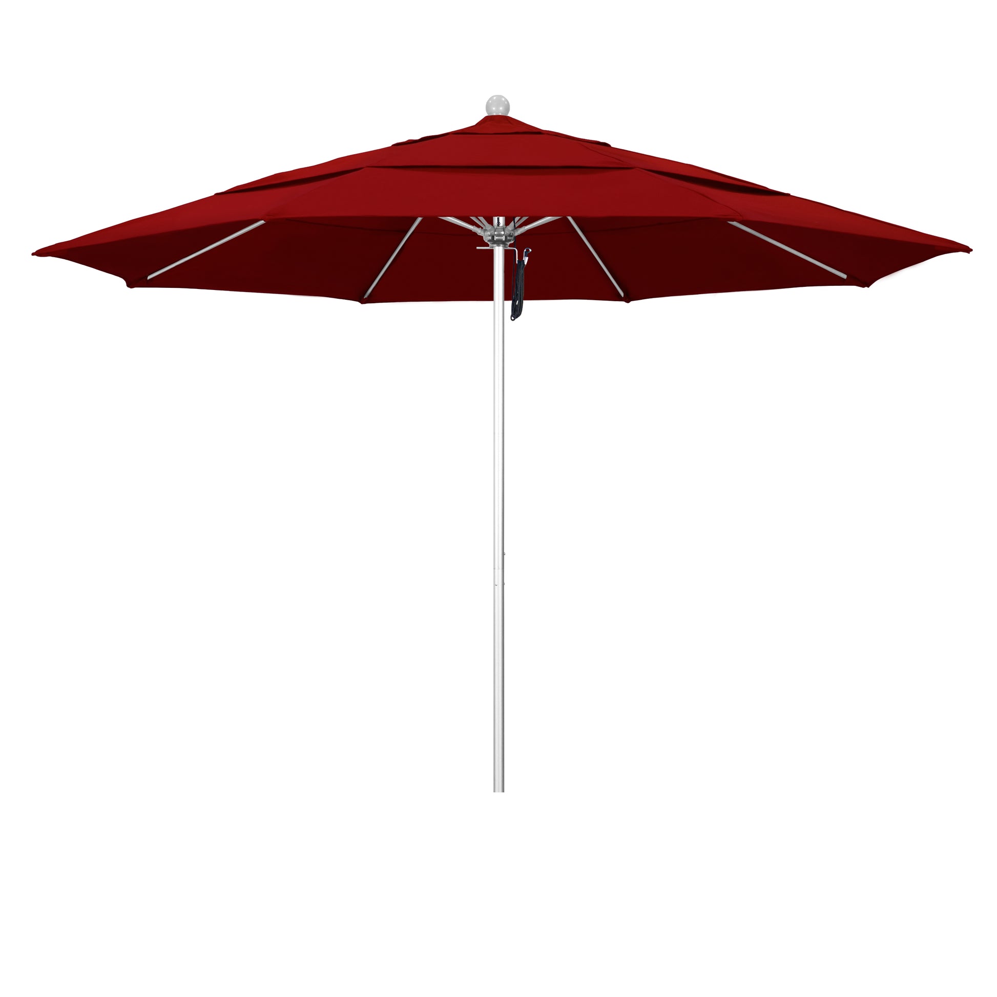 CasaFoyer 11' Commercial Grade Patio Umbrella with Aluminum Frame, Fiberglass Ribs, and Pulley Lift System - 3-Year Warranty - Ideal for Residential and Commercial Use