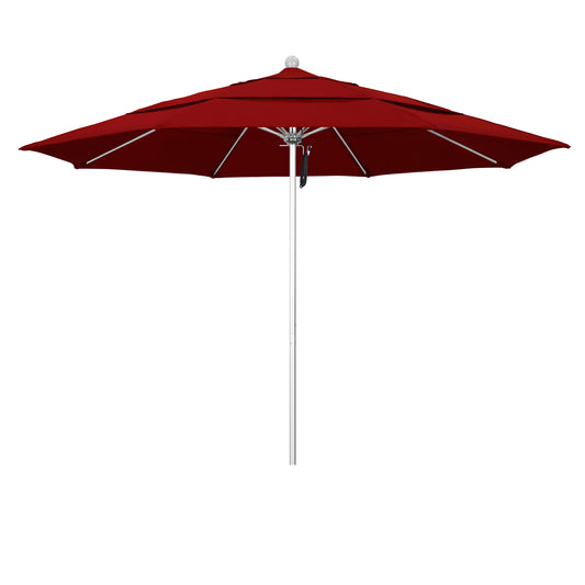 CasaFoyer 11' Commercial Grade Patio Umbrella with Aluminum Frame, Fiberglass Ribs, and Pulley Lift System - 3-Year Warranty - Ideal for Residential and Commercial Use