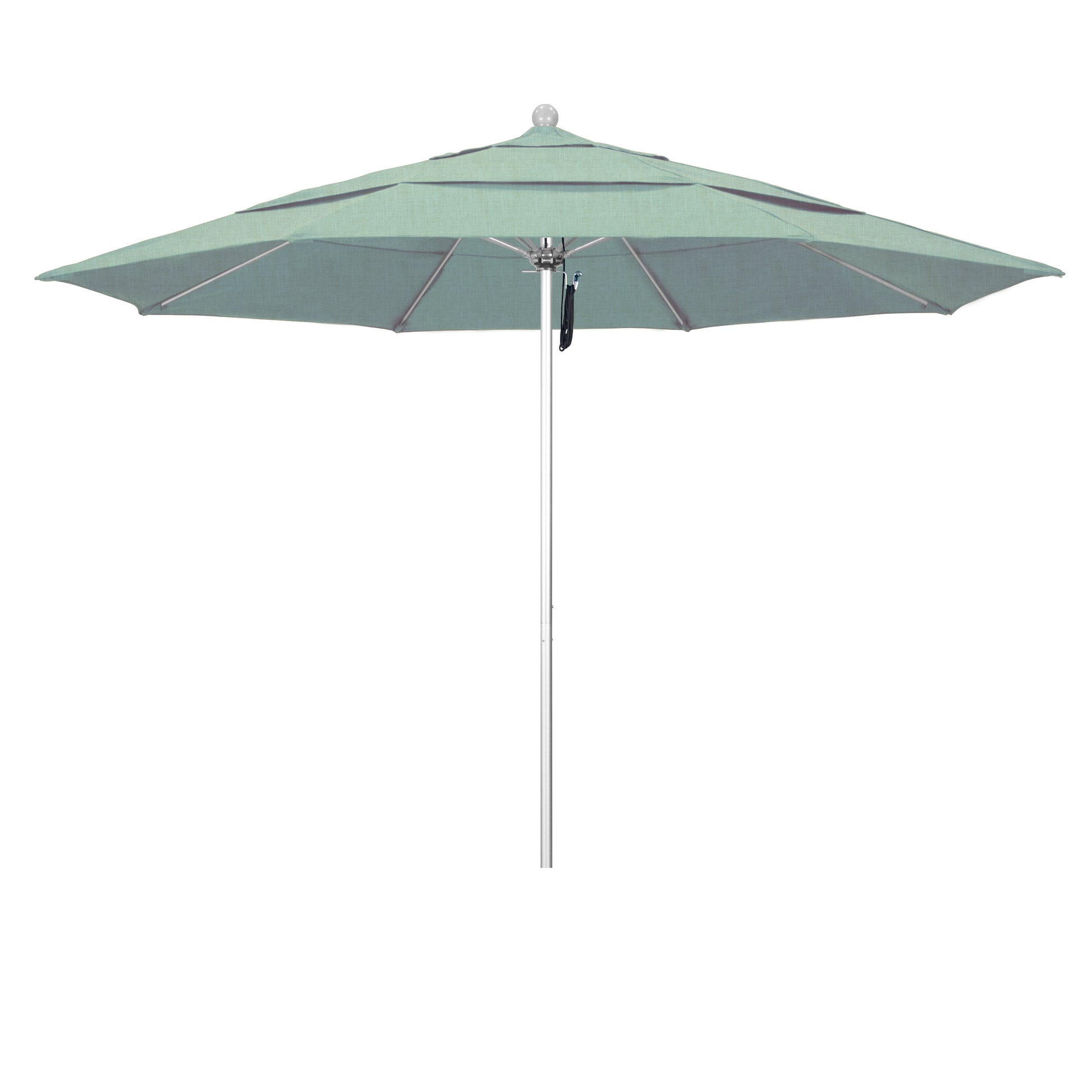 CasaFoyer 11' Commercial Grade Patio Umbrella - Heavy-Duty Construction, Aluminum Frame, Fiberglass Ribs, 3-Year Warranty, Easy Pulley Lift System
