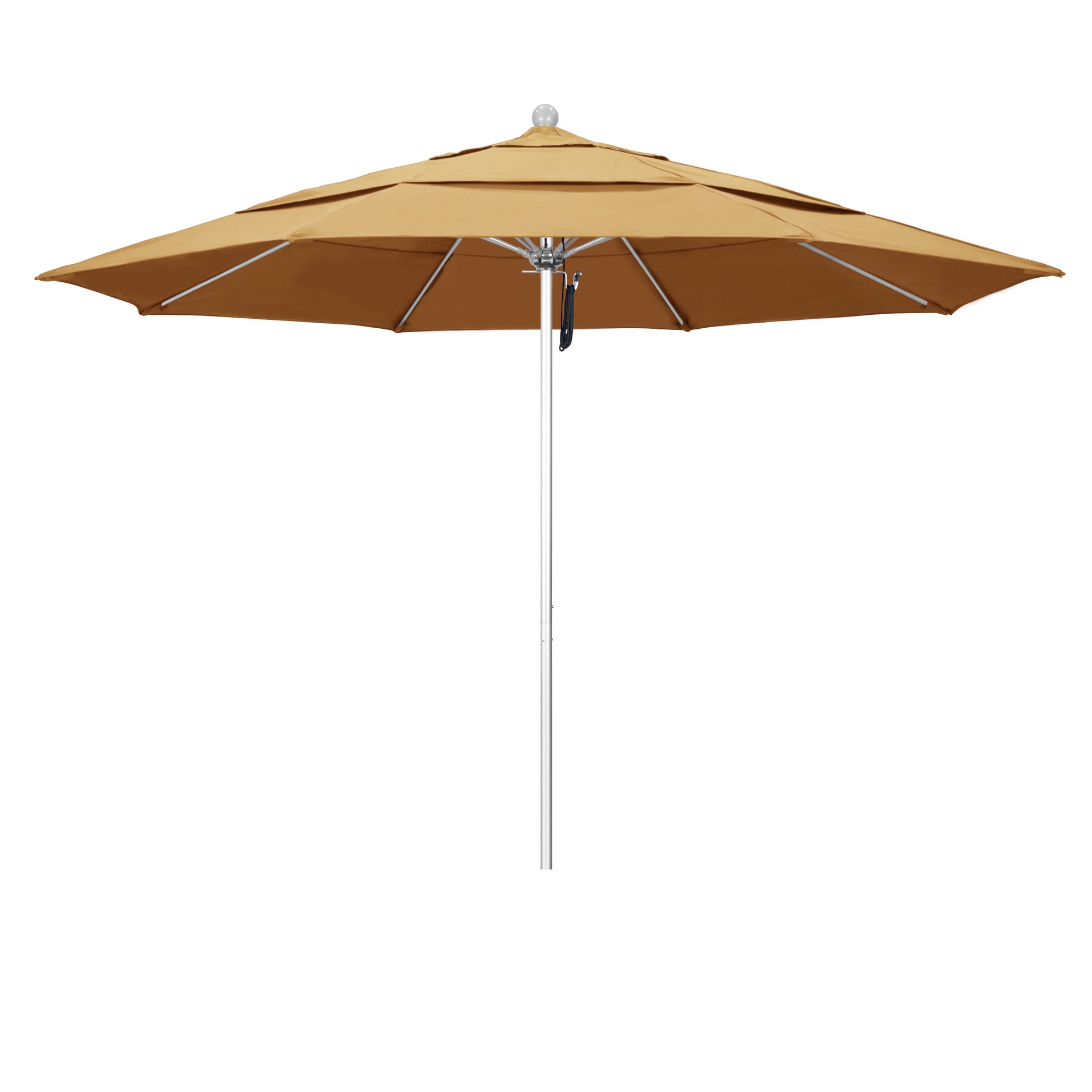 CasaFoyer 11' Commercial Grade Patio Umbrella with Sturdy Aluminum Frame, Fiberglass Ribs, and 3-Year Warranty - Easy Pulley Lift System - Ideal for Residential and Commercial Use