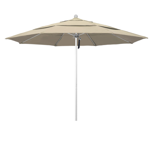CasaFoyer 11' Commercial Grade Patio Umbrella with Sturdy Aluminum Frame, Fiberglass Ribs, and 3-Year Warranty - Easy Pulley Lift System.