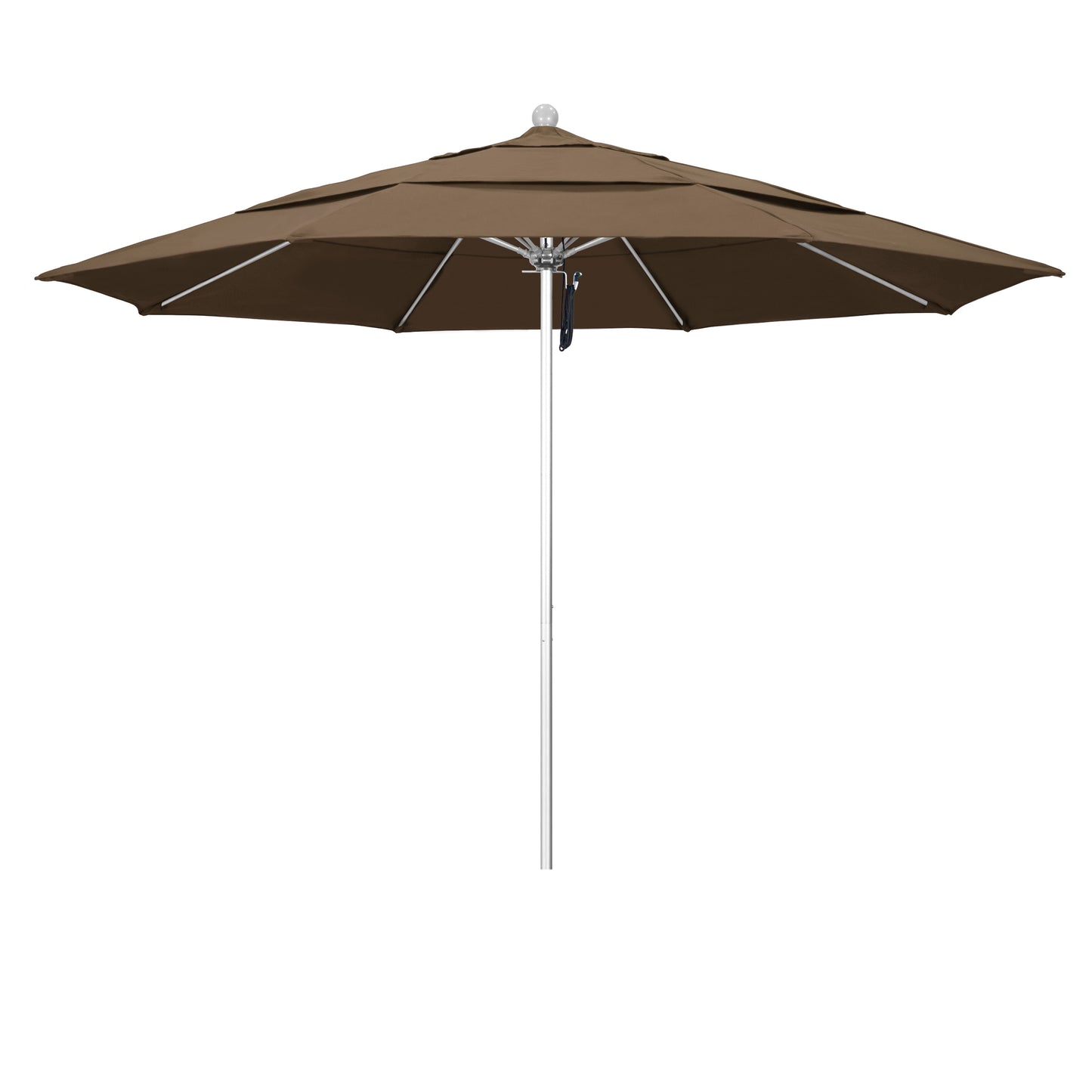 CasaFoyer 11' Commercial Grade Patio Umbrella with Sturdy Aluminum Frame, Fiberglass Ribs, and Pulley Lift System - 3-Year Warranty