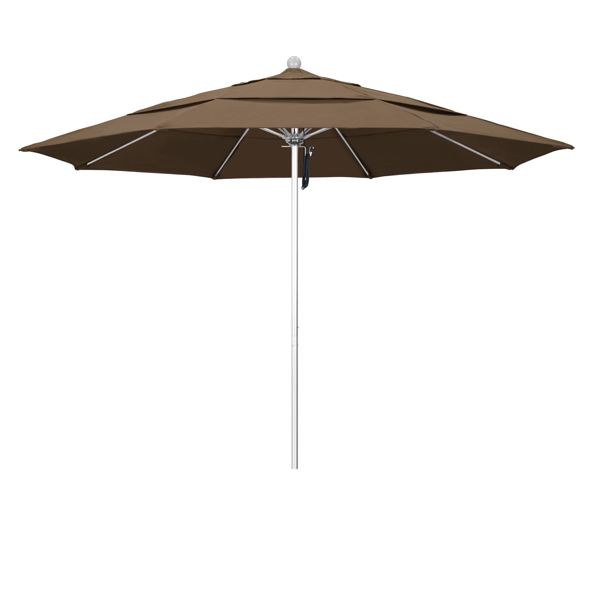 CasaFoyer 11' Commercial Grade Patio Umbrella with Sturdy Aluminum Frame, Fiberglass Ribs, and Pulley Lift System - 3-Year Warranty