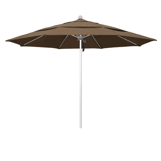 CasaFoyer 11' Commercial Grade Patio Umbrella with Sturdy Aluminum Frame, Fiberglass Ribs, and Pulley Lift System - 3-Year Warranty