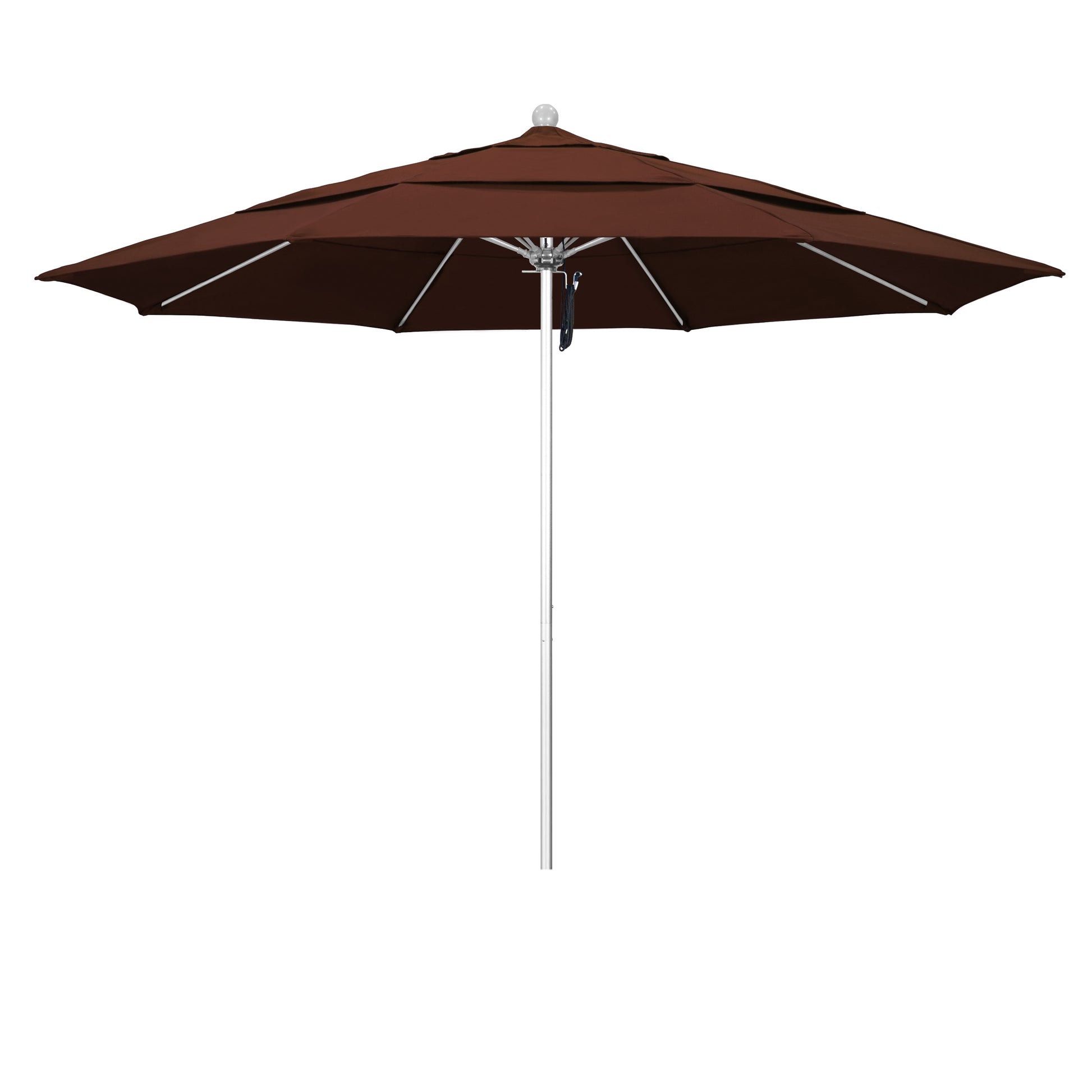 CasaFoyer 11' Commercial Grade Umbrella with Sturdy Aluminum Frame, Fiberglass Ribs, and Pulley Lift System - 3-Year Warranty