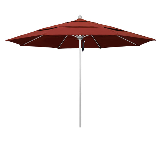 CasaFoyer 11' Commercial Grade Umbrella with Sturdy Aluminum Frame, Fiberglass Ribs, and Pulley Lift System - 3-Year Warranty