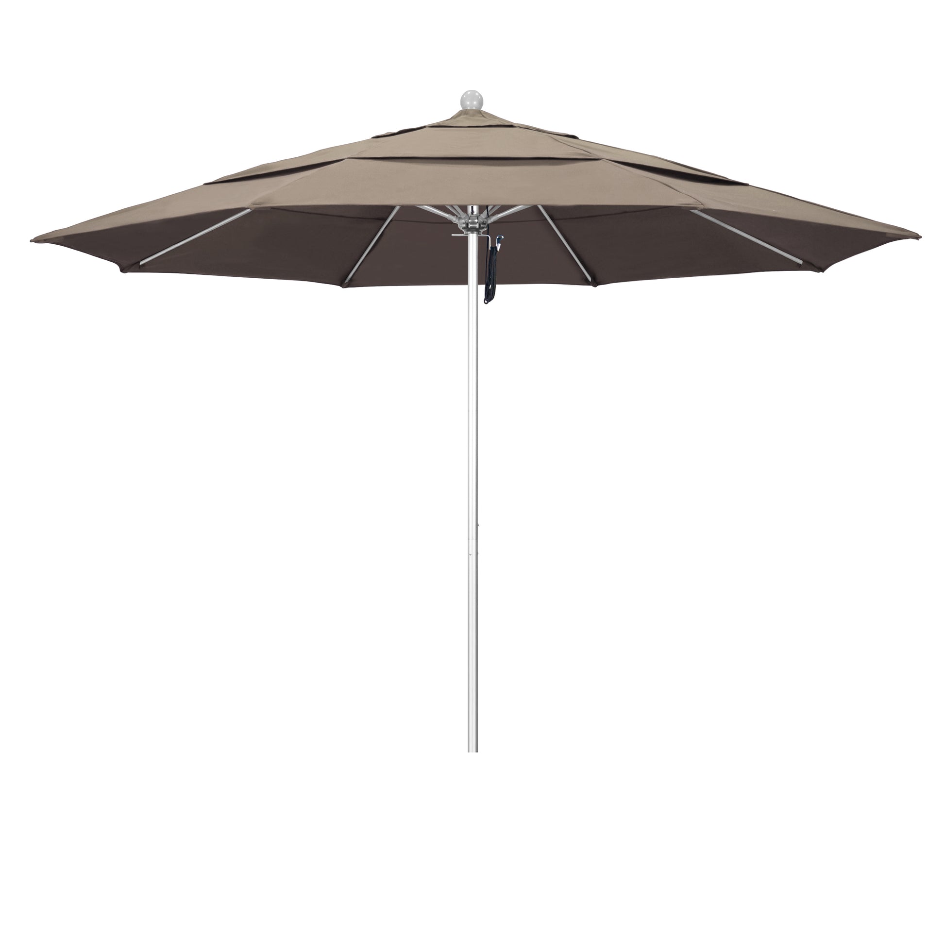 CasaFoyer 11' Commercial Grade Patio Umbrella with Sturdy Aluminum Frame, Fiberglass Ribs, and Pulley Lift System - 3-Year Warranty Included