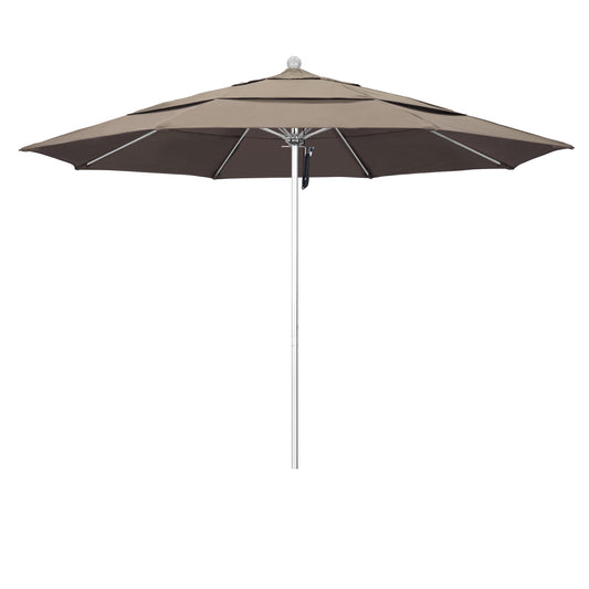 CasaFoyer 11' Commercial Grade Patio Umbrella with Sturdy Aluminum Frame, Fiberglass Ribs, and Pulley Lift System - 3-Year Warranty Included