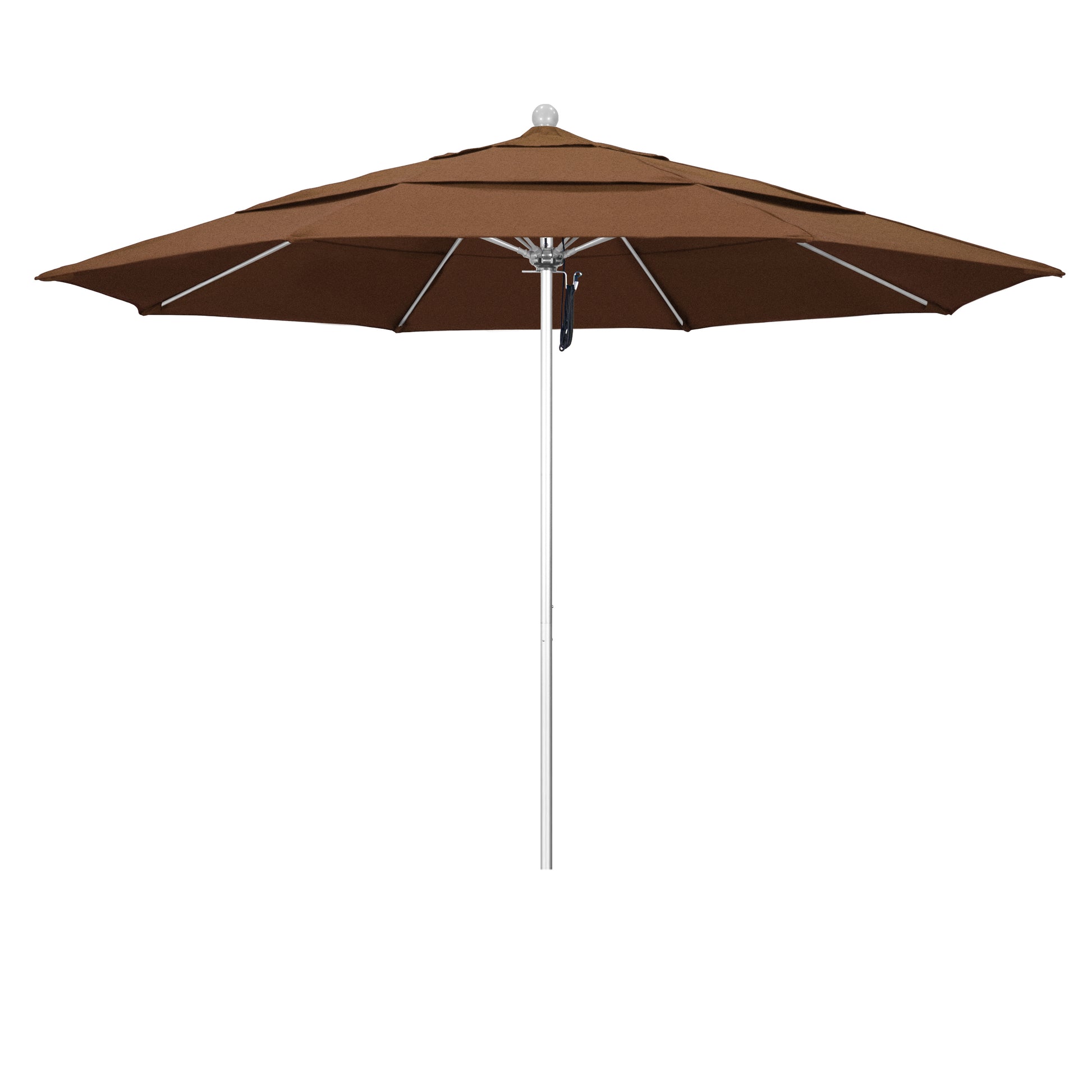 CasaFoyer 11' Commercial Grade Patio Umbrella with Heavy Duty Construction, Aluminum Frame, Fiberglass Ribs, Pulley Lift System, 3-Year Warranty