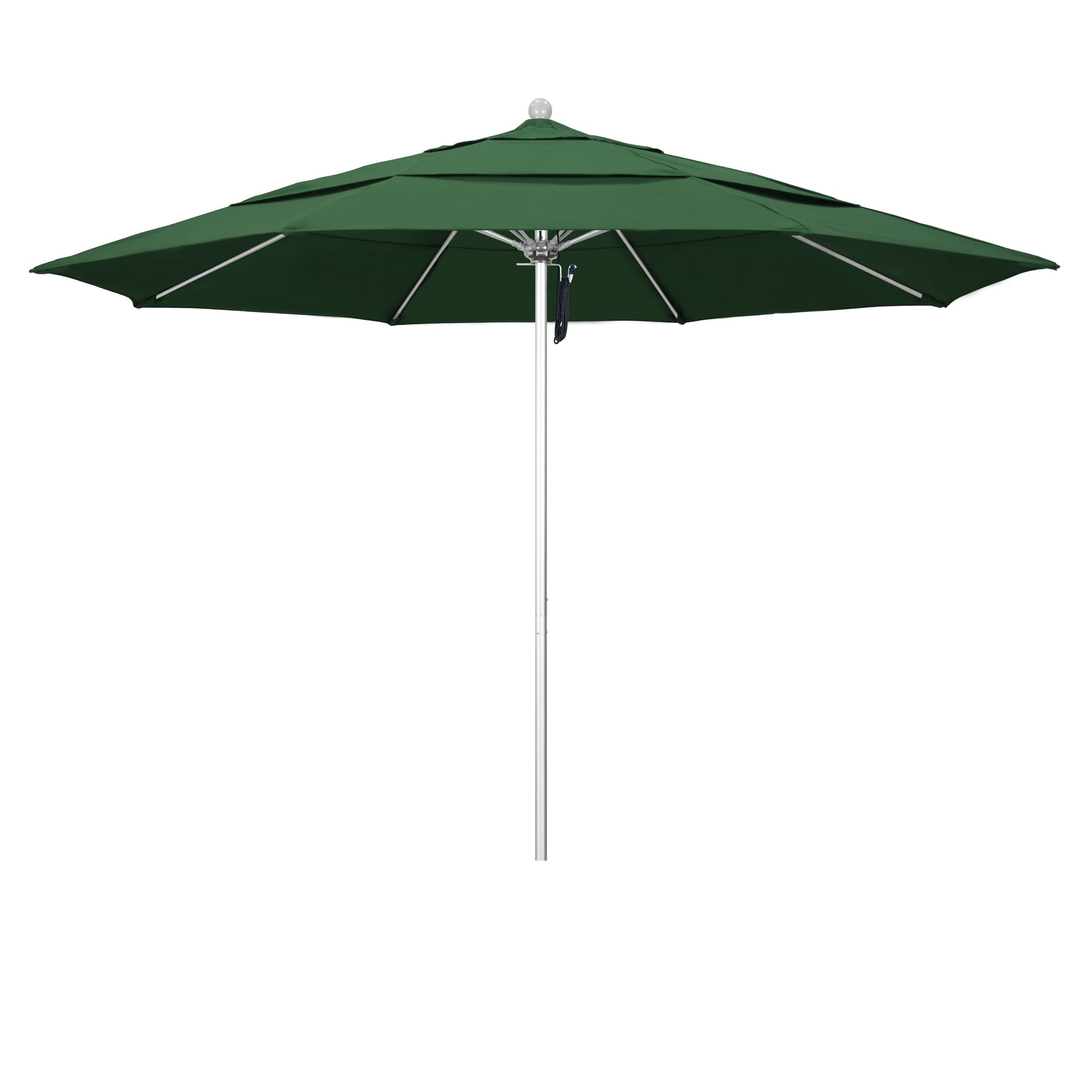 CasaFoyer 11' Commercial Grade Patio Umbrella with Sturdy Aluminum Frame, Fiberglass Ribs, and Efficient Pulley Lift System - 3-Year Warranty