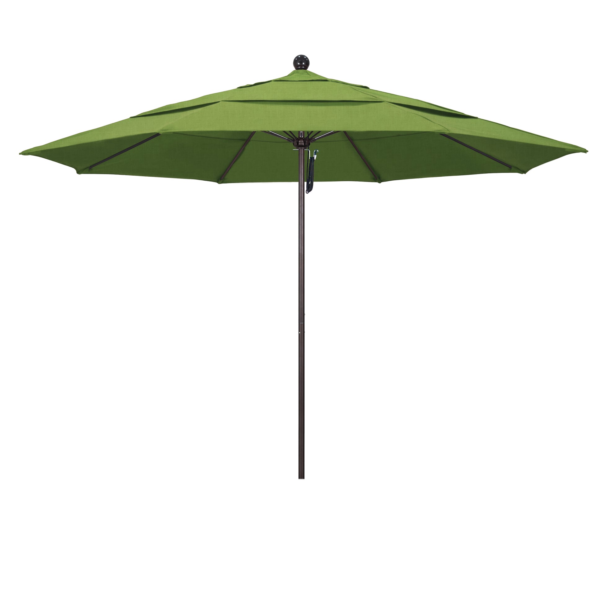 CasaFoyer 11' Commercial Grade Patio Umbrella with Sturdy Aluminum Frame, Fiberglass Ribs, and Efficient Pulley Lift System - 3-Year Warranty