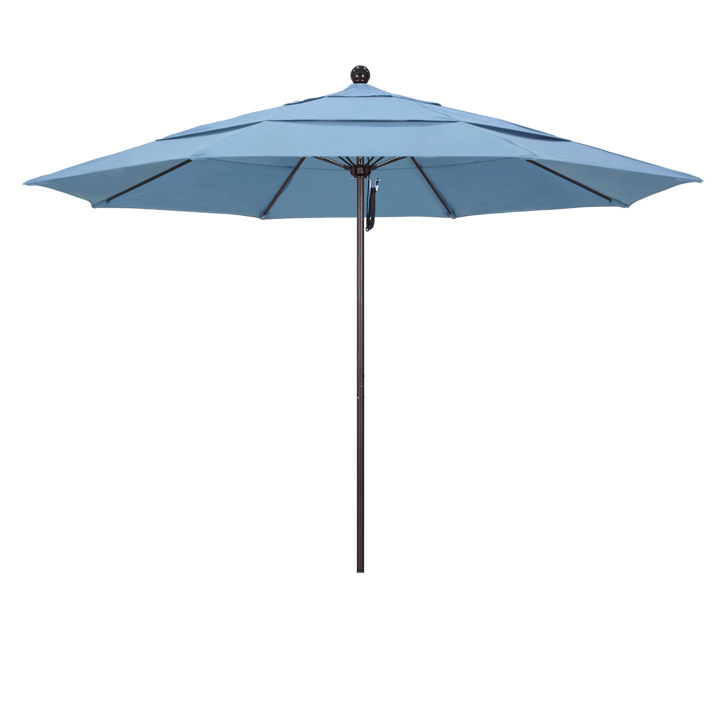 CasaFoyer 11' Commercial Grade Patio Umbrella with Sturdy Aluminum Frame, Fiberglass Ribs, and Efficient Pulley Lift System - 3-Year Warranty