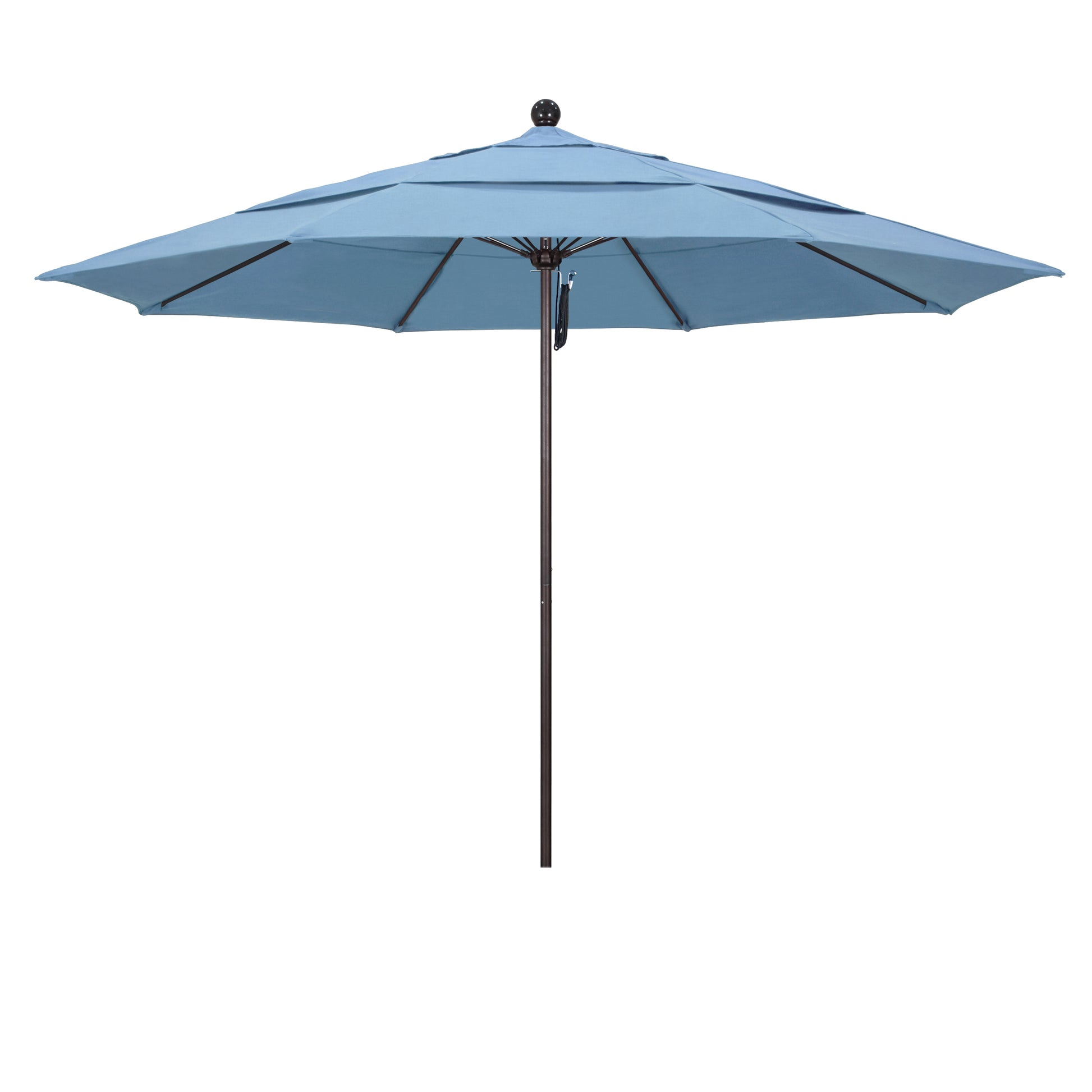 CasaFoyer 11' Commercial Grade Patio Umbrella with Sturdy Aluminum Frame, Fiberglass Ribs, and Efficient Pulley Lift System - 3-Year Warranty
