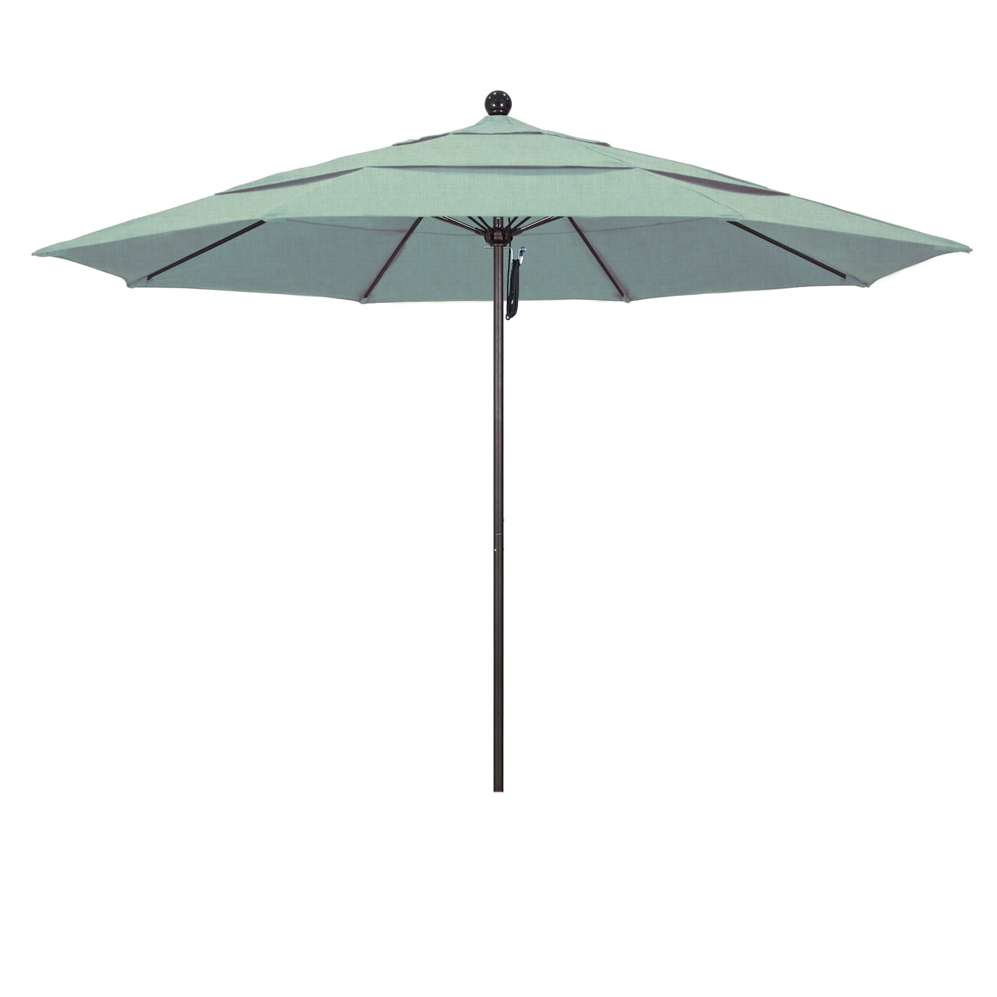 CasaFoyer 11' Commercial Grade Patio Umbrella with Sturdy Aluminum Frame, Fiberglass Ribs, and Pulley Lift System - 3-Year Warranty