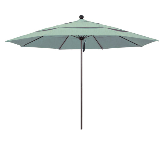 CasaFoyer 11' Commercial Grade Patio Umbrella with Sturdy Aluminum Frame, Fiberglass Ribs, and Pulley Lift System - 3-Year Warranty