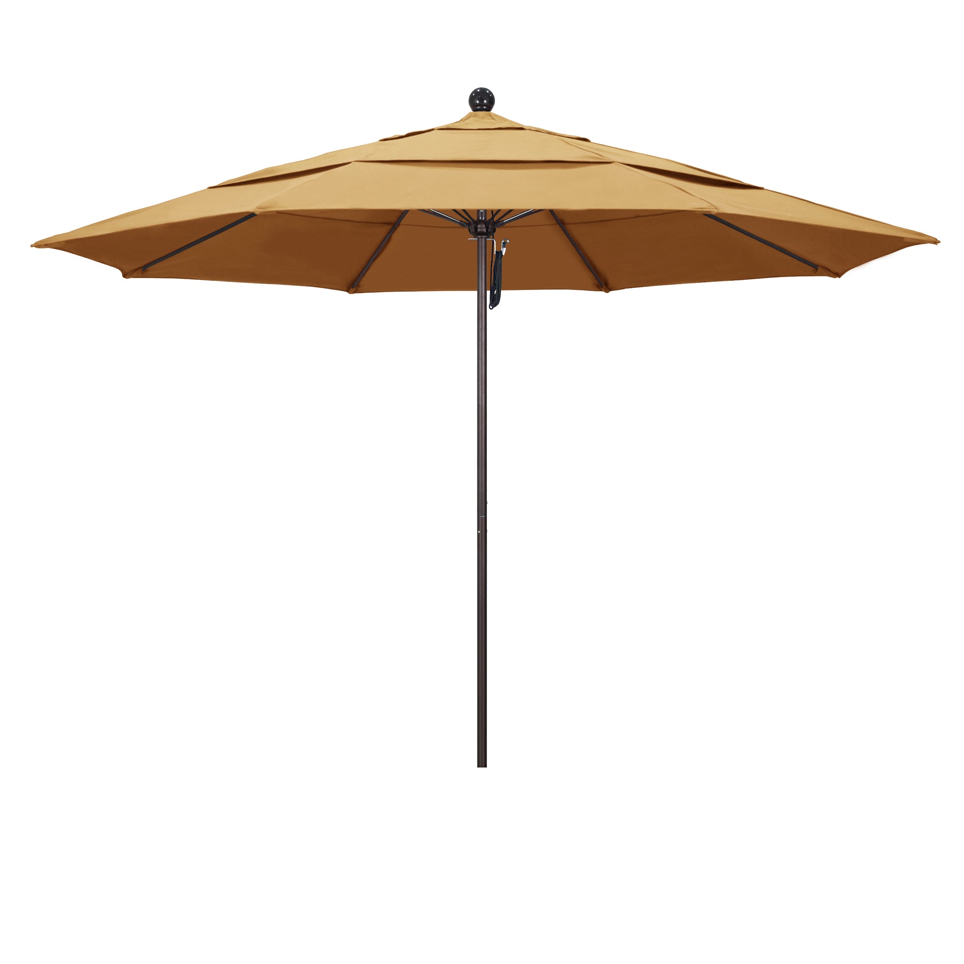 CasaFoyer 11' Commercial Grade Patio Umbrella with Sturdy Aluminum Frame, Fiberglass Ribs, and Efficient Pulley Lift System - 3-Year Warranty