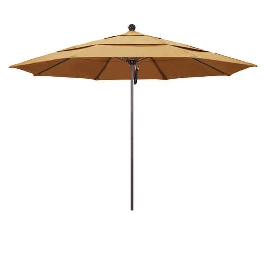 CasaFoyer 11' Commercial Grade Patio Umbrella with Sturdy Aluminum Frame, Fiberglass Ribs, and Efficient Pulley Lift System - 3-Year Warranty