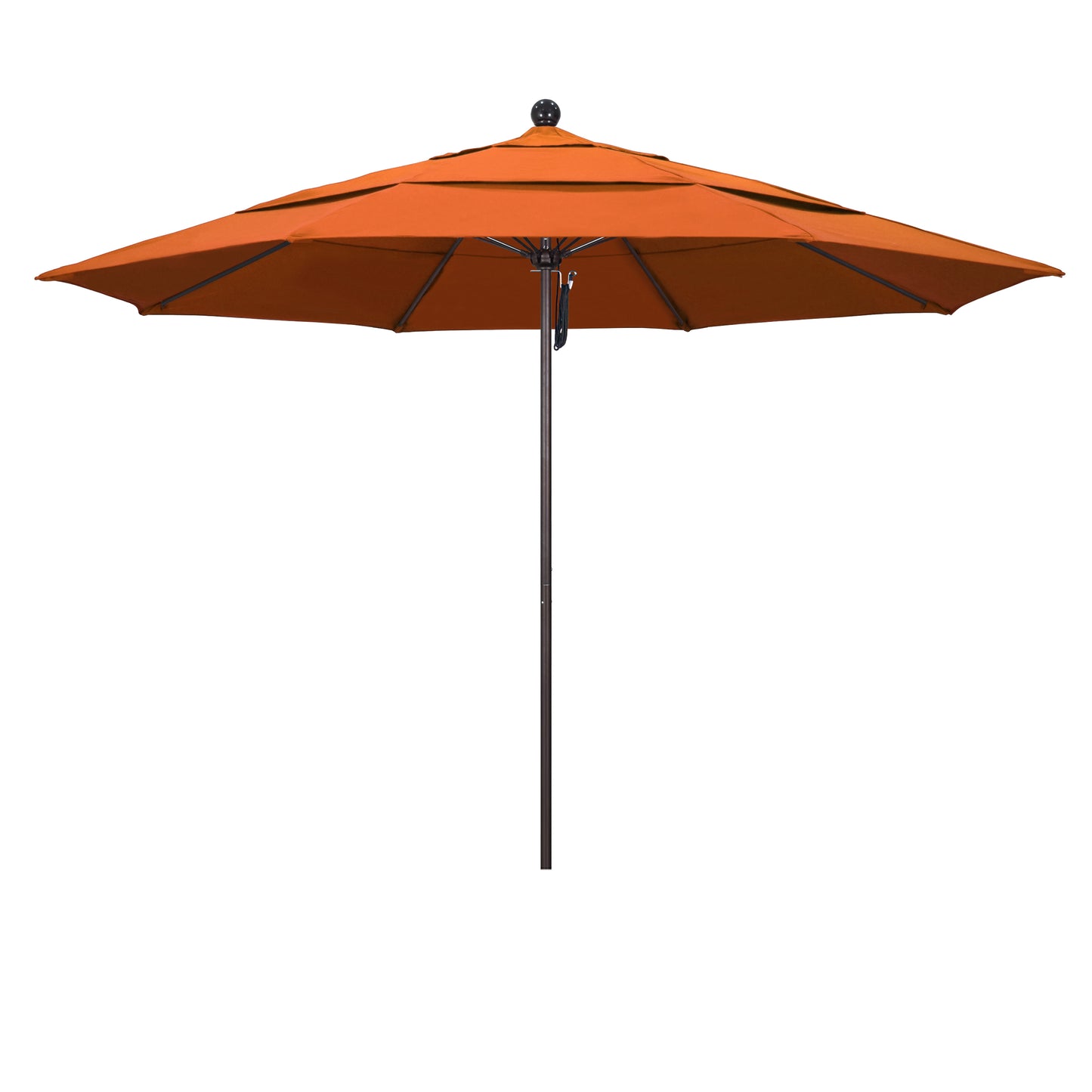 CasaFoyer 11' Commercial Grade Patio Umbrella with Sturdy Aluminum Frame, Fiberglass Ribs, and Pulley Lift System - 3-Year Warranty on Ribs