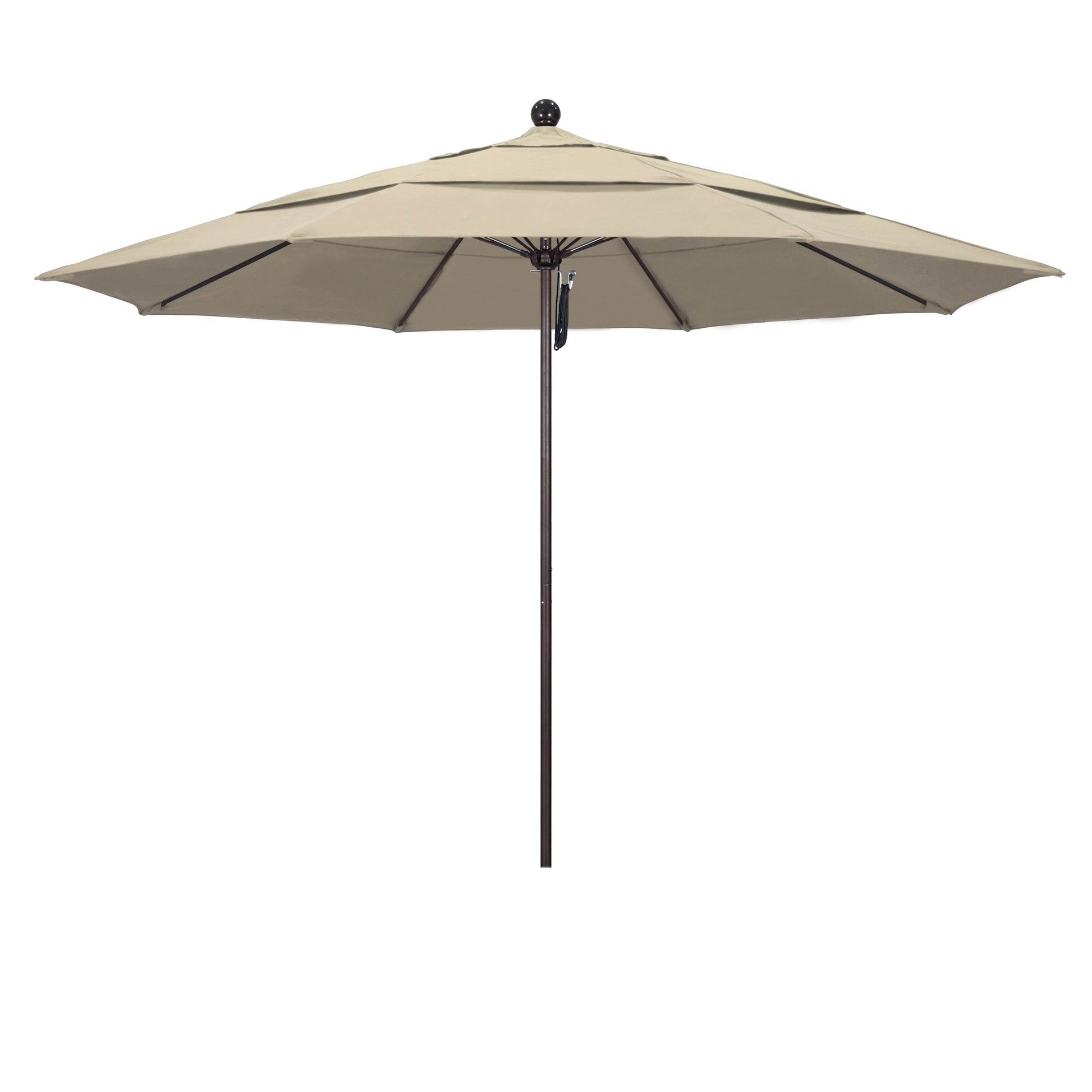 CasaFoyer 11' Commercial Grade Umbrella with Sturdy Aluminum Frame, Fiberglass Ribs, and 3-Year Warranty - Easy Pulley Lift System.