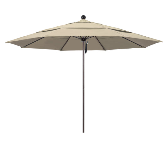 CasaFoyer 11' Commercial Grade Umbrella with Sturdy Aluminum Frame, Fiberglass Ribs, and 3-Year Warranty - Easy Pulley Lift System.