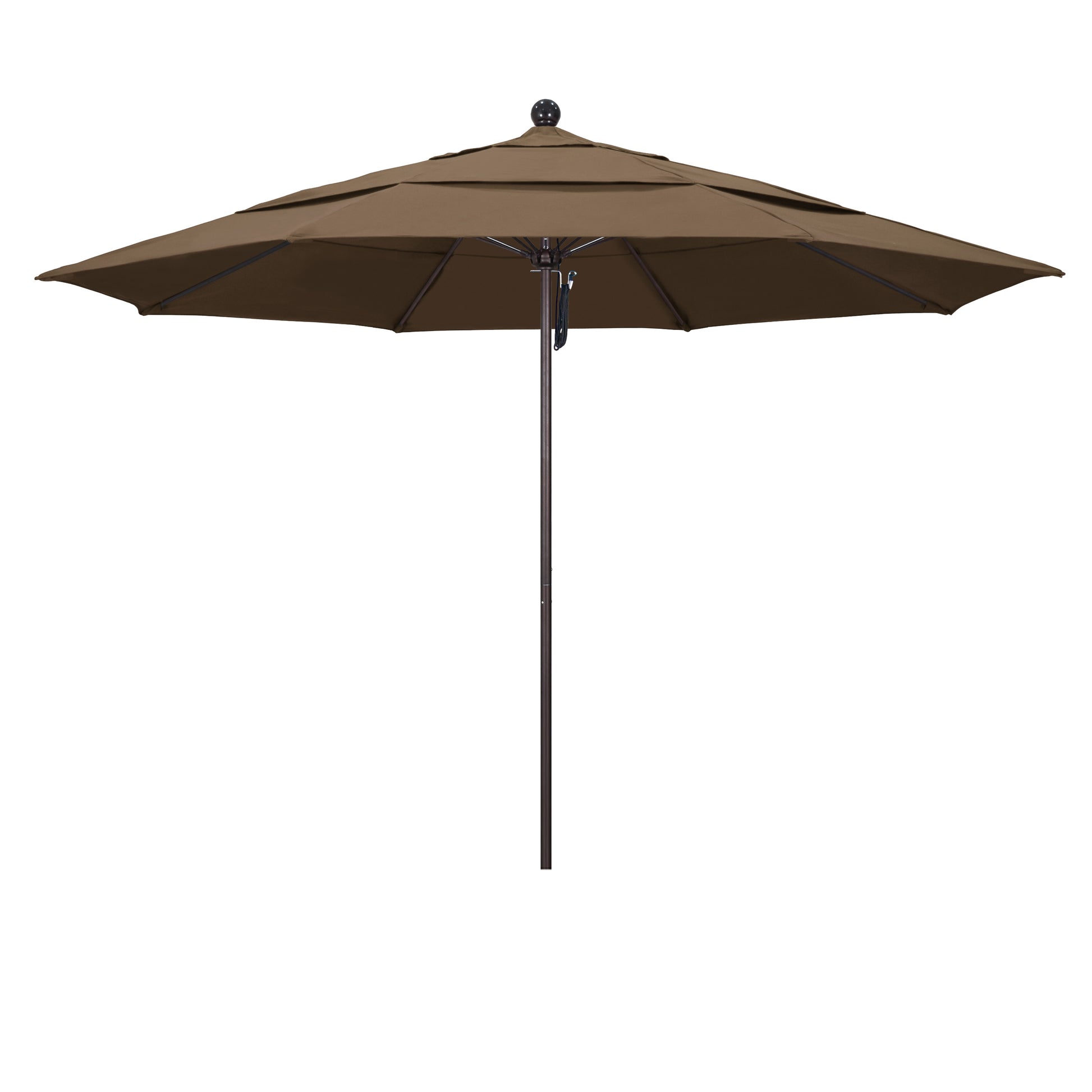 CasaFoyer 11' Commercial Grade Patio Umbrella with Sturdy Aluminum Frame, Fiberglass Ribs, and Pulley Lift System - 3-Year Warranty
