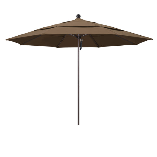 CasaFoyer 11' Commercial Grade Patio Umbrella with Sturdy Aluminum Frame, Fiberglass Ribs, and Pulley Lift System - 3-Year Warranty