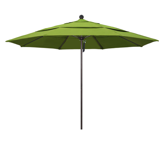 CasaFoyer 11' Commercial Grade Patio Umbrella with Sturdy Aluminum Frame, Fiberglass Ribs, and Pulley Lift System - 3-Year Warranty, Sunbrella Fabric