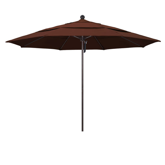 CasaFoyer 11' Commercial Grade Patio Umbrella - Heavy-Duty Construction, Aluminum Frame, Fiberglass Ribs, Pulley Lift System, 3-Year Warranty
