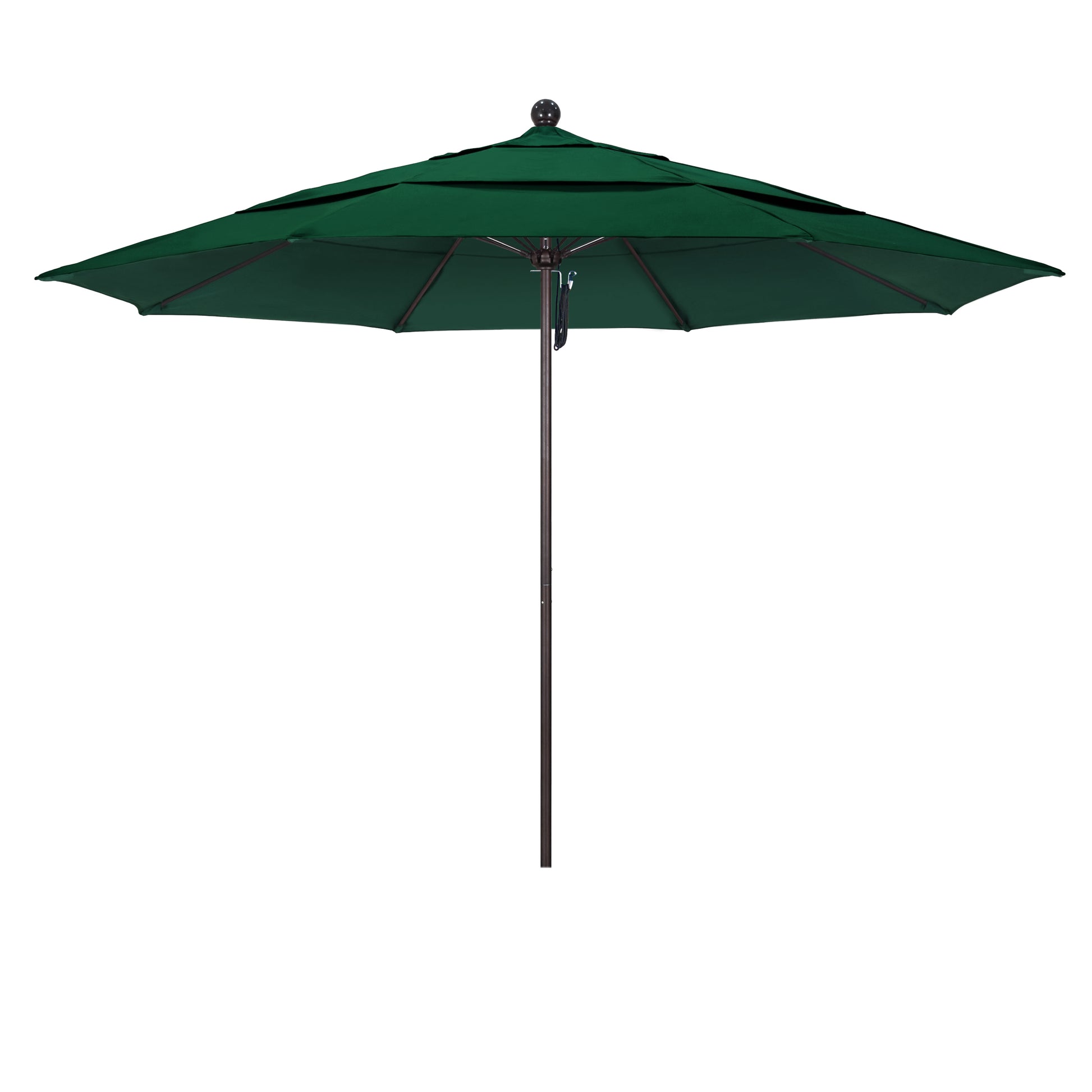 CasaFoyer 11' Commercial Grade Patio Umbrella - Heavy-Duty, Aluminum Frame, Fiberglass Ribs, Pulley Lift - 3-Year Warranty - Ideal for Residential & Commercial Use