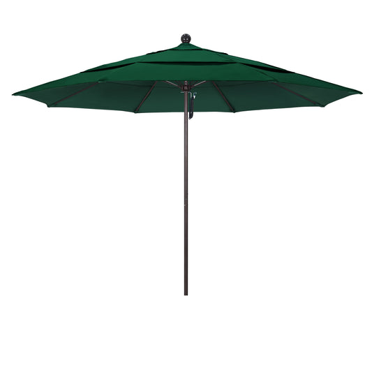 CasaFoyer 11' Commercial Grade Patio Umbrella - Heavy-Duty, Aluminum Frame, Fiberglass Ribs, Pulley Lift - 3-Year Warranty - Ideal for Residential & Commercial Use