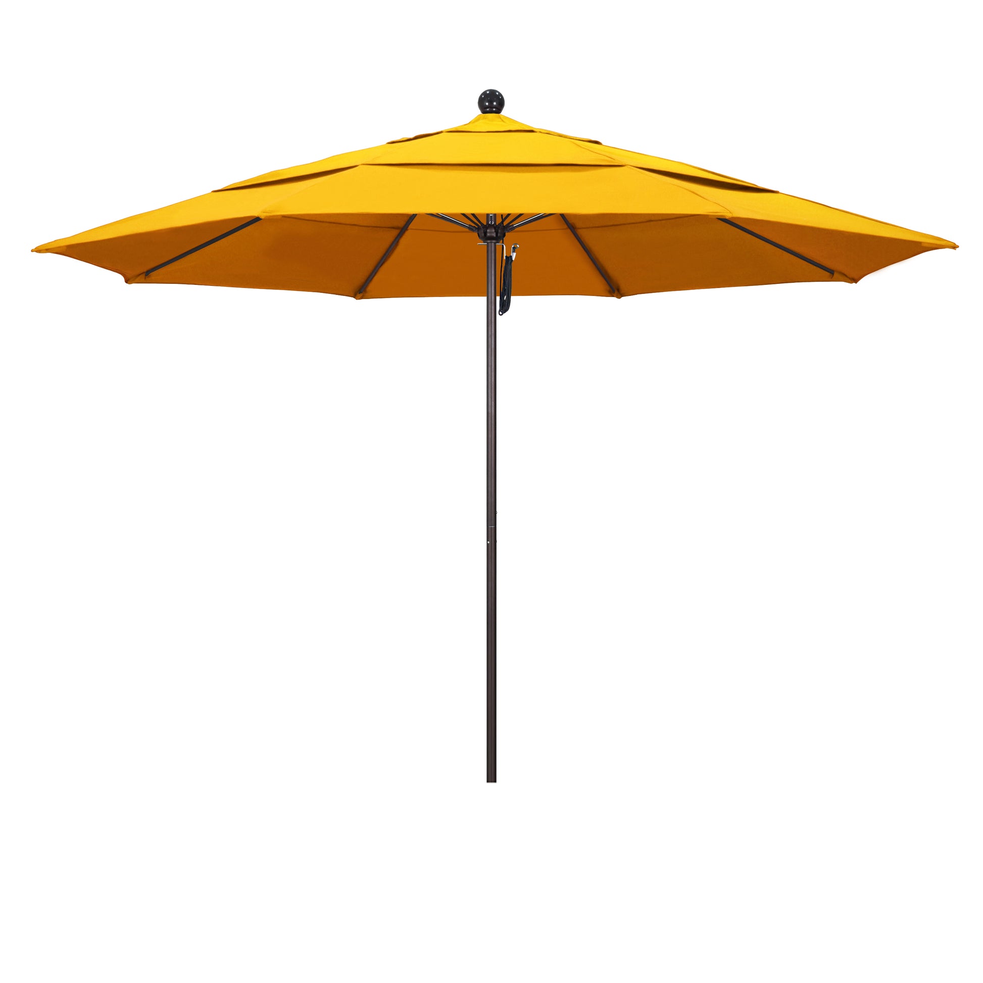 CasaFoyer 11' Commercial Grade Umbrella with Sturdy Aluminum Frame, Fiberglass Ribs, and Efficient Pulley Lift System - 3-Year Warranty