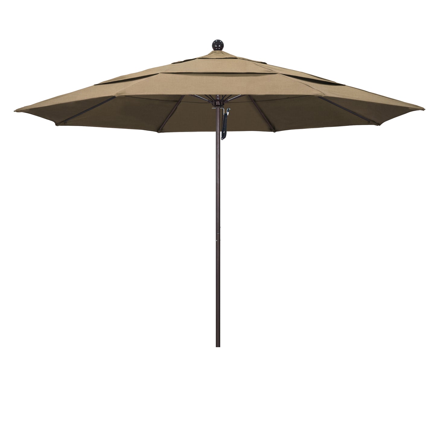 CasaFoyer 11' Commercial Grade Patio Umbrella with Aluminum Frame and Fiberglass Ribs - Heavy-Duty Construction, Pulley Lift System, 3-Year Warranty