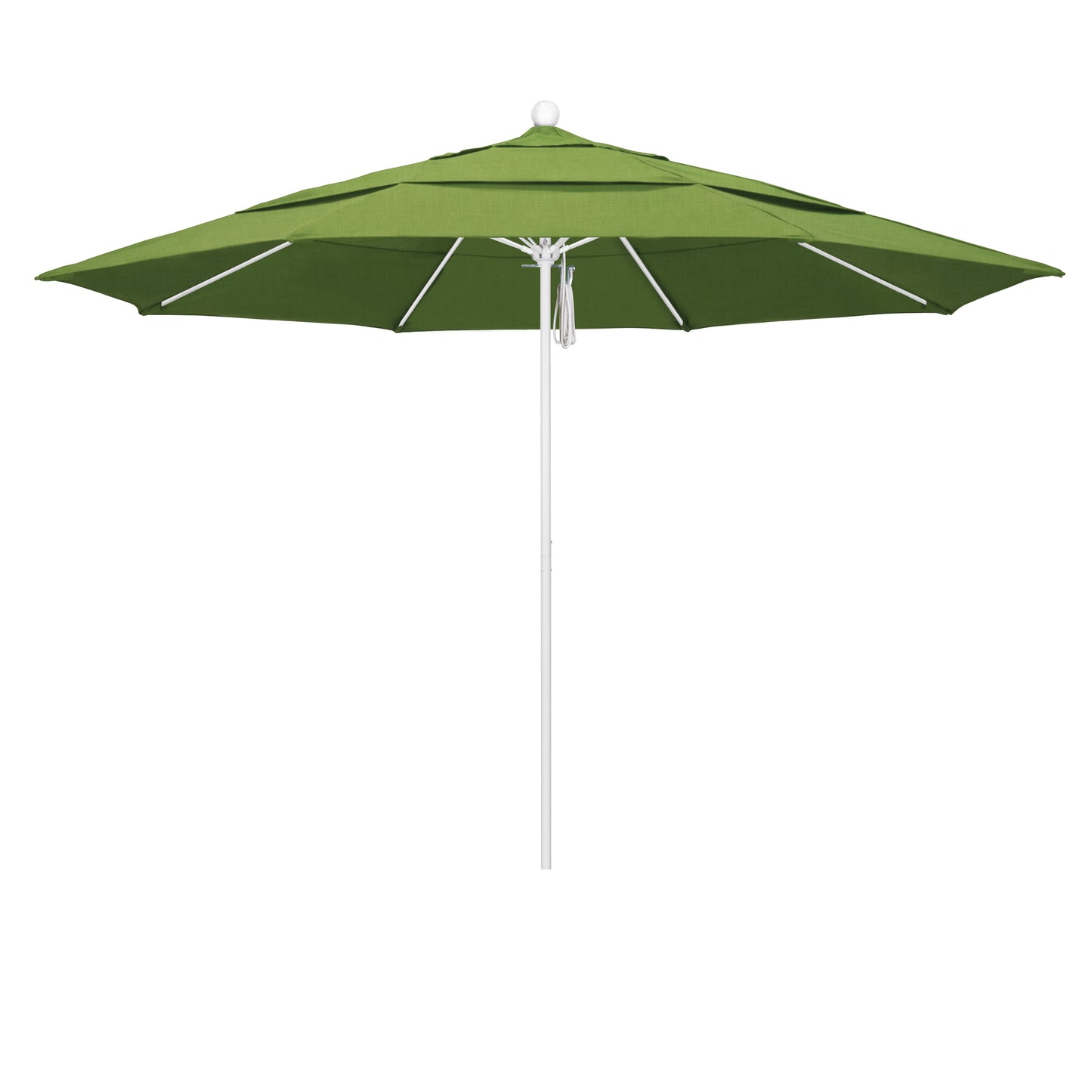 CasaFoyer 11' Commercial Grade Patio Umbrella with Aluminum Frame, Fiberglass Ribs, and Pulley Lift System - 3-Year Warranty, Superior Stability.