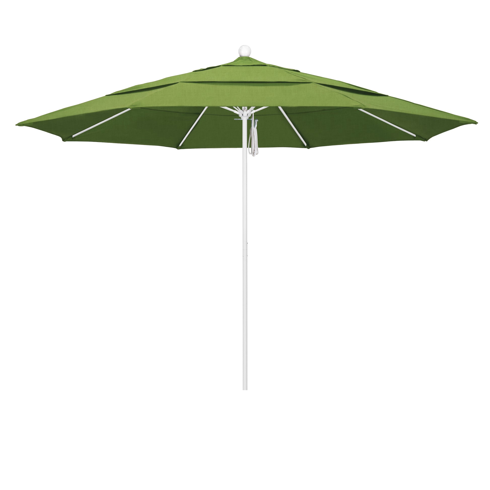 CasaFoyer 11' Commercial Grade Patio Umbrella with Aluminum Frame, Fiberglass Ribs, and Pulley Lift System - 3-Year Warranty, Superior Stability.