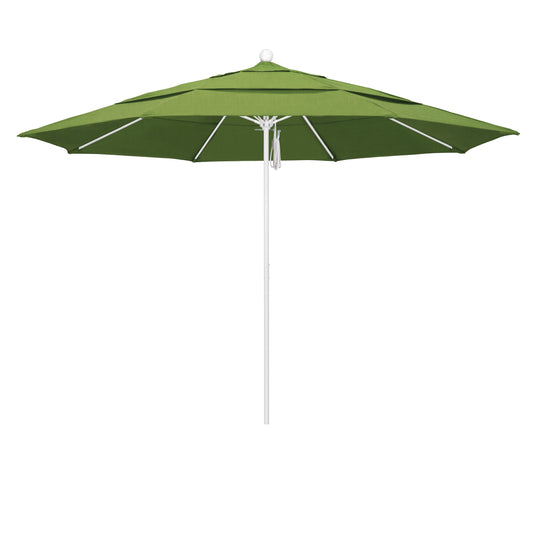CasaFoyer 11' Commercial Grade Patio Umbrella with Aluminum Frame, Fiberglass Ribs, and Pulley Lift System - 3-Year Warranty, Superior Stability.